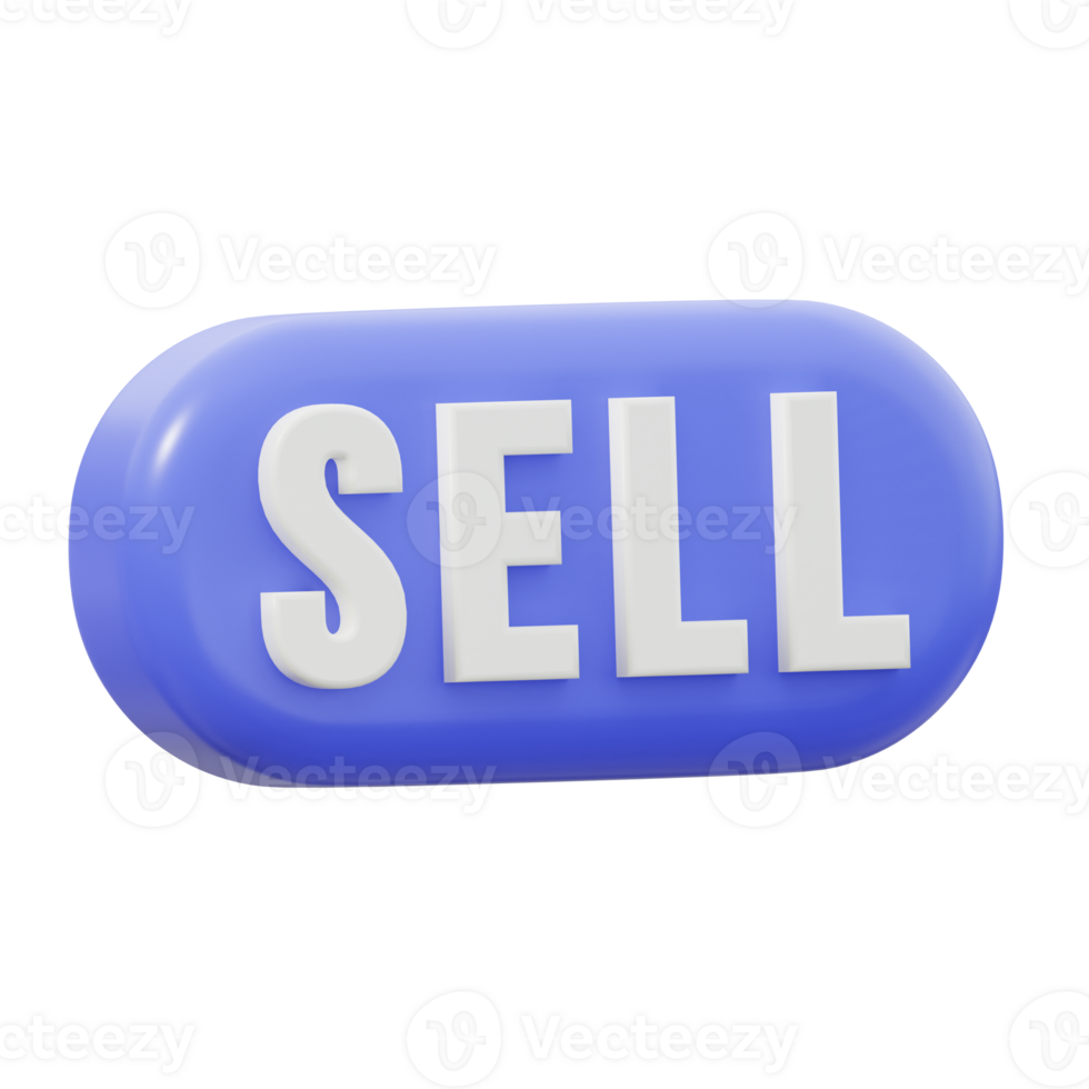 3D Sell Isolated Icon Illustration png