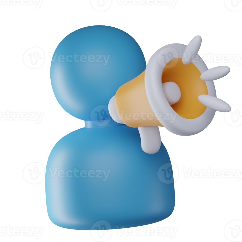 3D Speaker Isolated Icon Illustration png