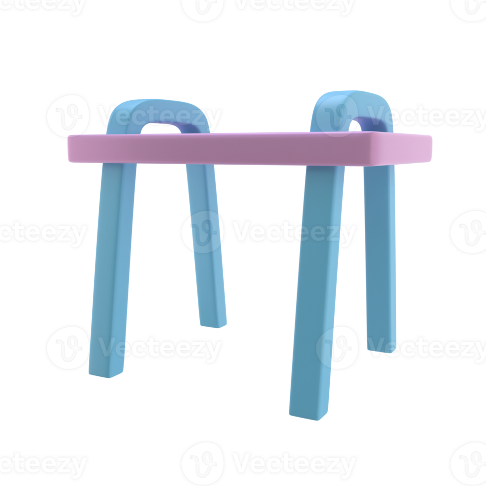3D Table Isolated Icon Illustration png
