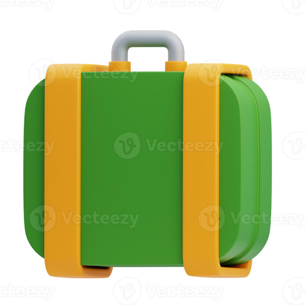 3D Suitcase Isolated Icon Illustration png