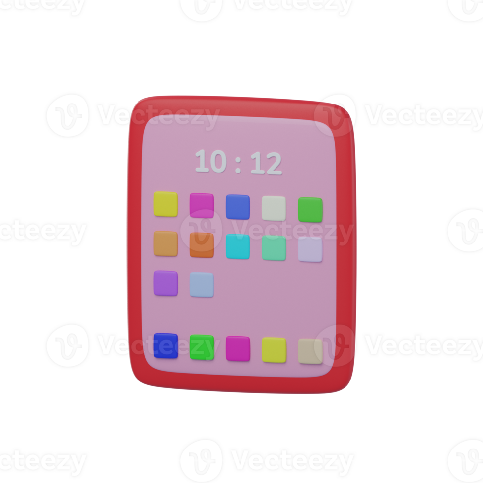 3D Tablet Isolated Icon Illustration png