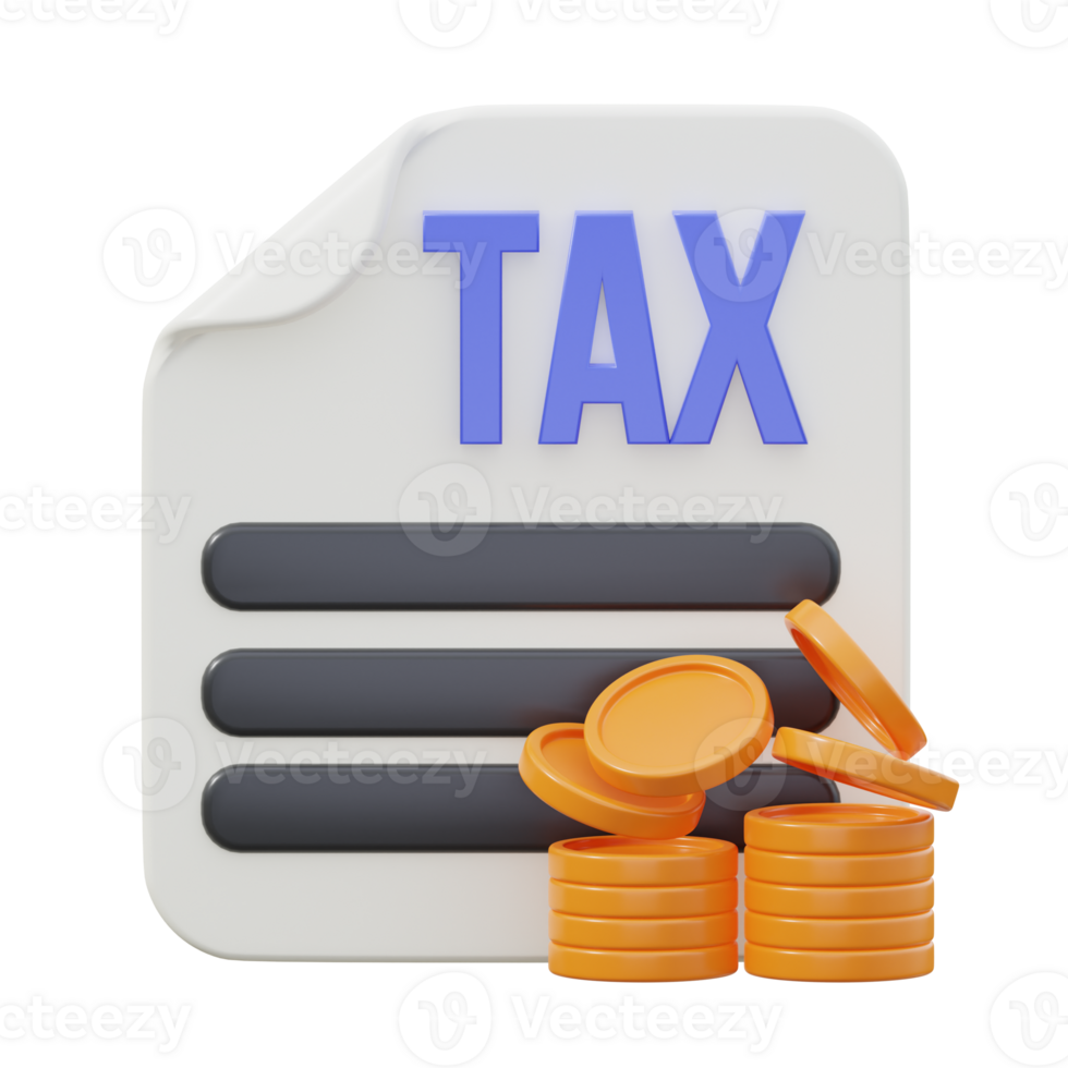 3D Tax Isolated Icon Illustration png