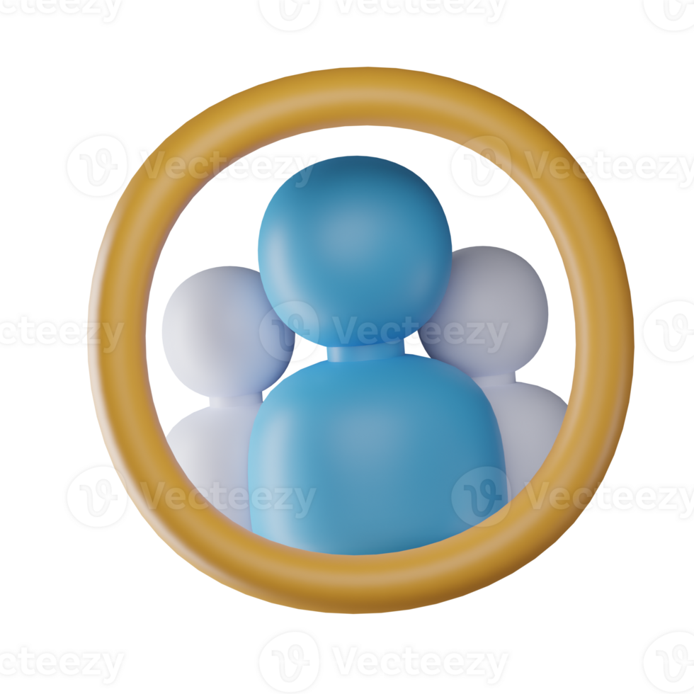 3D Team Isolated Icon Illustration png