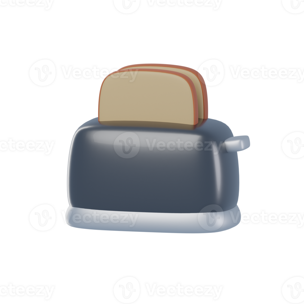 3D Toaster Isolated Icon Illustration png