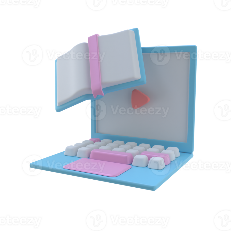 3D Learning Isolated Icon Illustration png