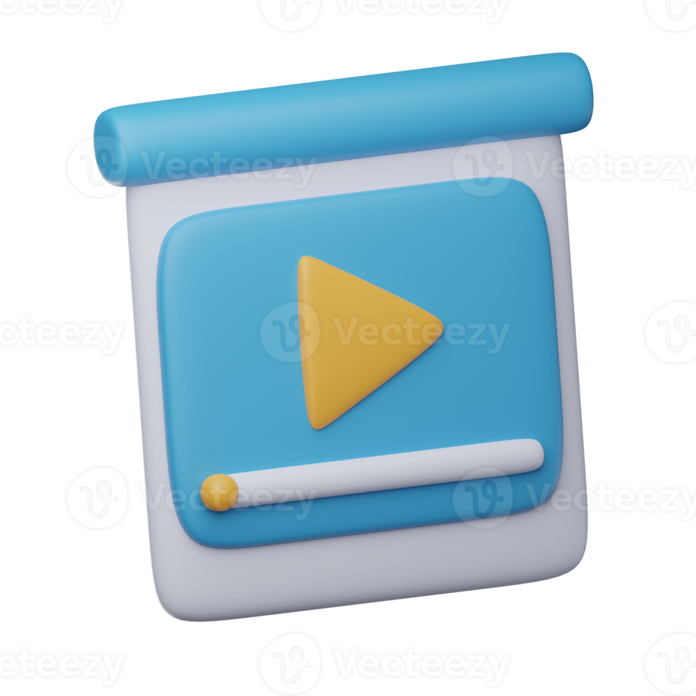 3D Presentation Isolated Icon Illustration png