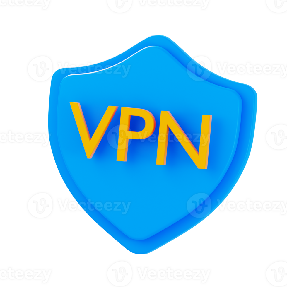 3D VPN Isolated Icon Illustration png
