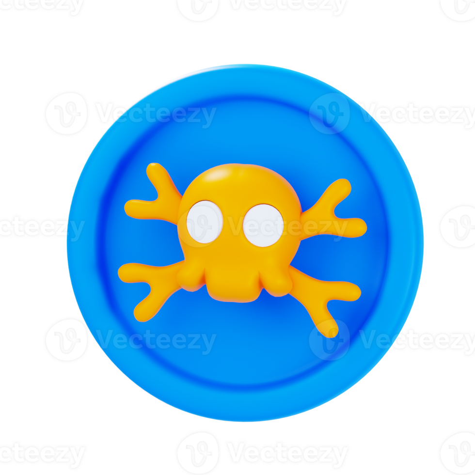 3D Warning Isolated Icon Illustration png