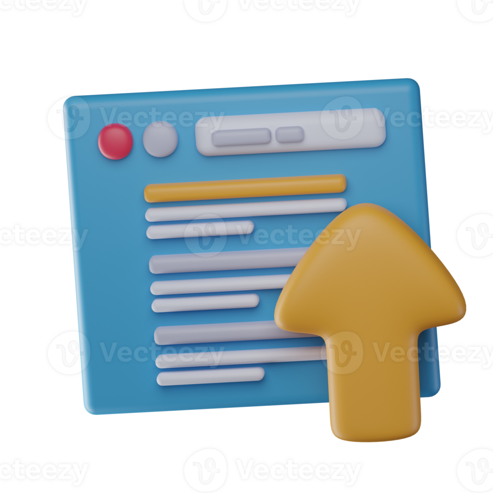 3D Website Ranking Isolated Icon Illustration png