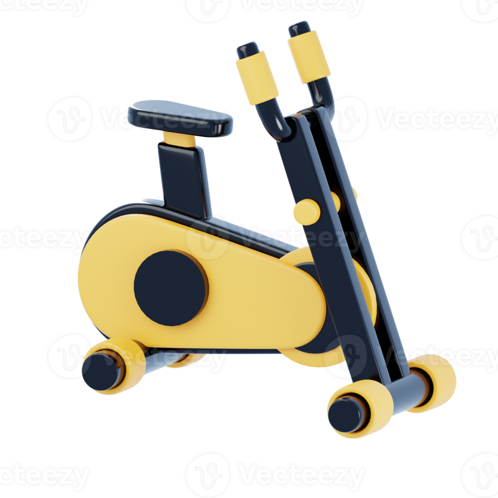 3D Spin Bike Isolated Icon Illustration png