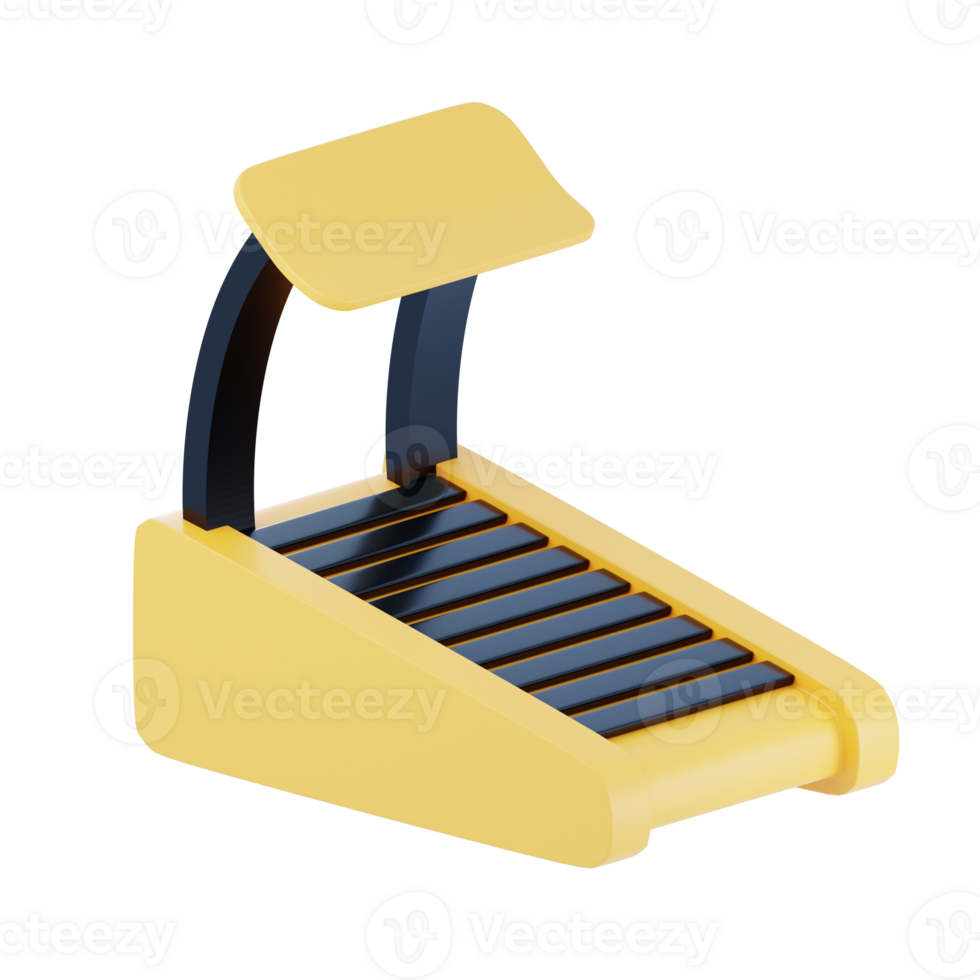 3D Treadmill Isolated Icon Illustration png
