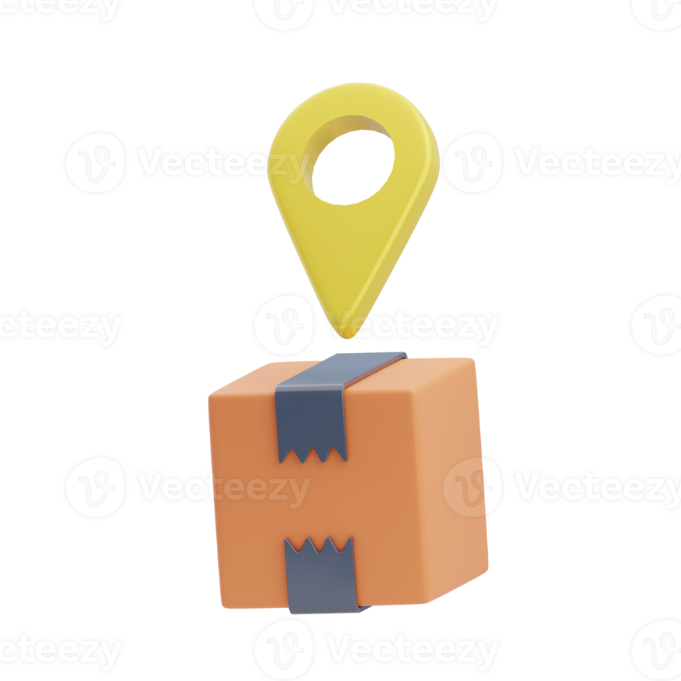 3D Delivery Track Isolated Icon Illustration png