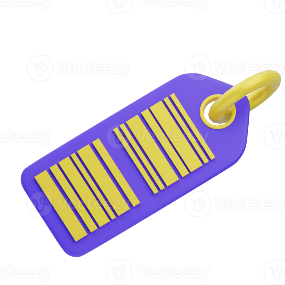 3D Barcode Isolated Icon Illustration png