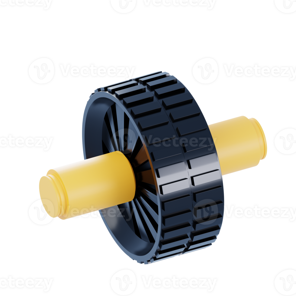 3D Ab Wheel Isolated Icon Illustration png