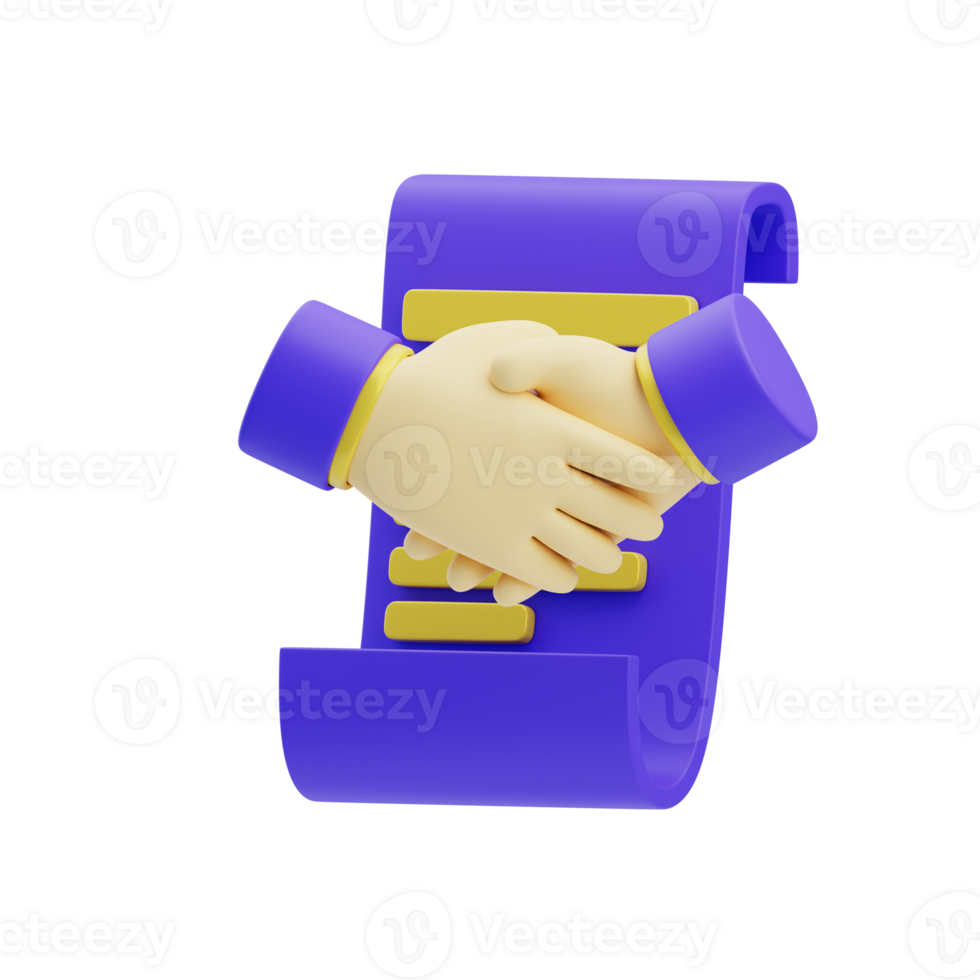 3D Agreement Isolated Icon Illustration png