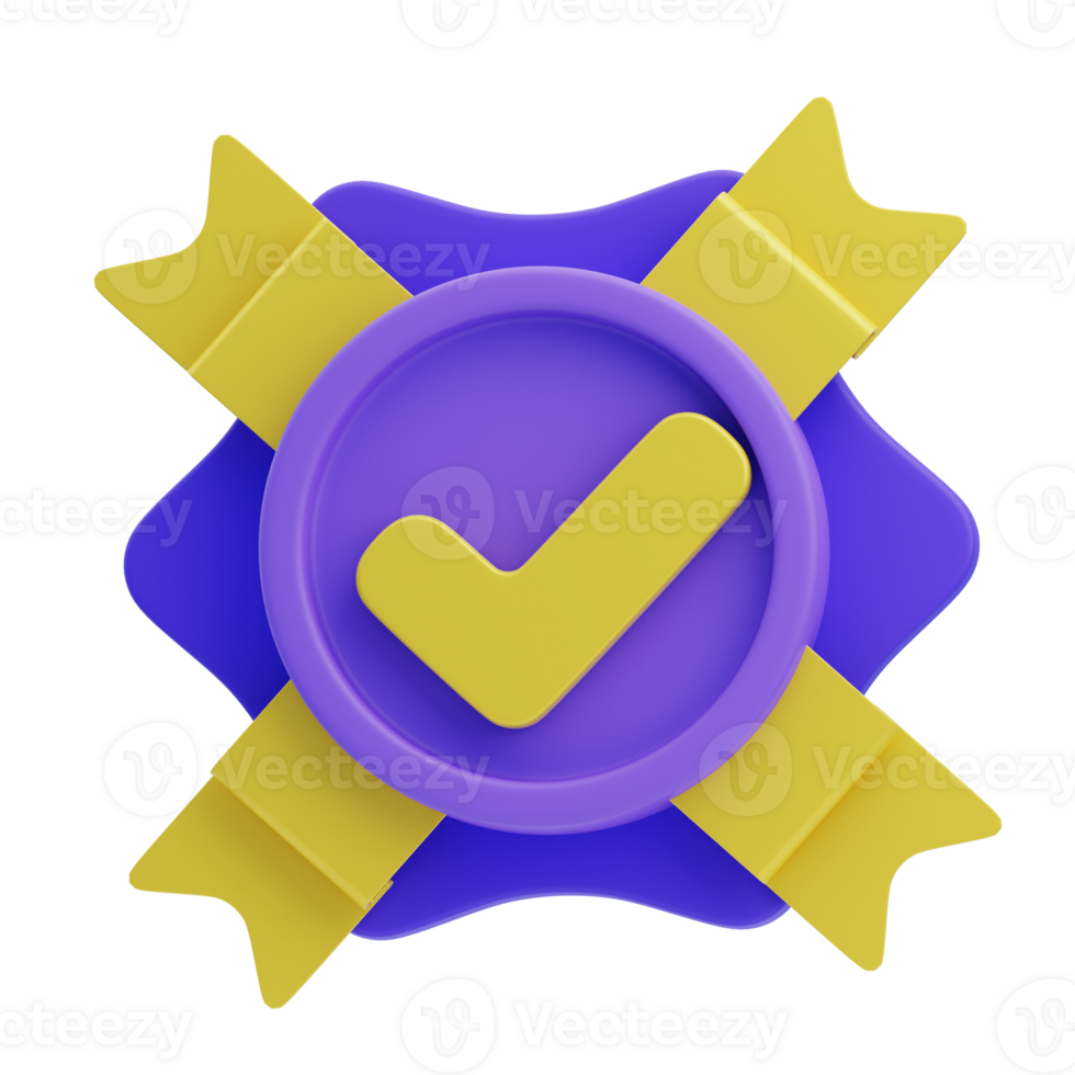 3D Verified Isolated Icon Illustration png