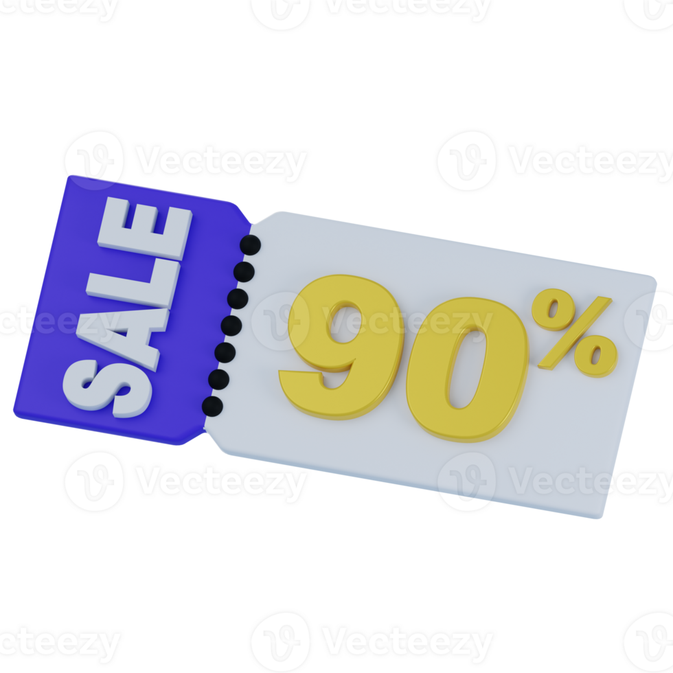 3D Voucher Isolated Icon Illustration png