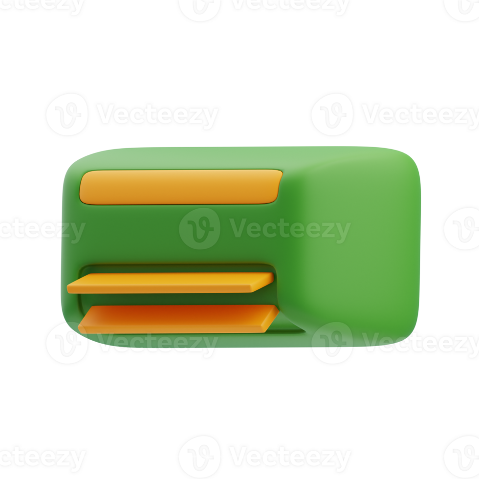 3D Air Conditioner Isolated Icon Illustration png
