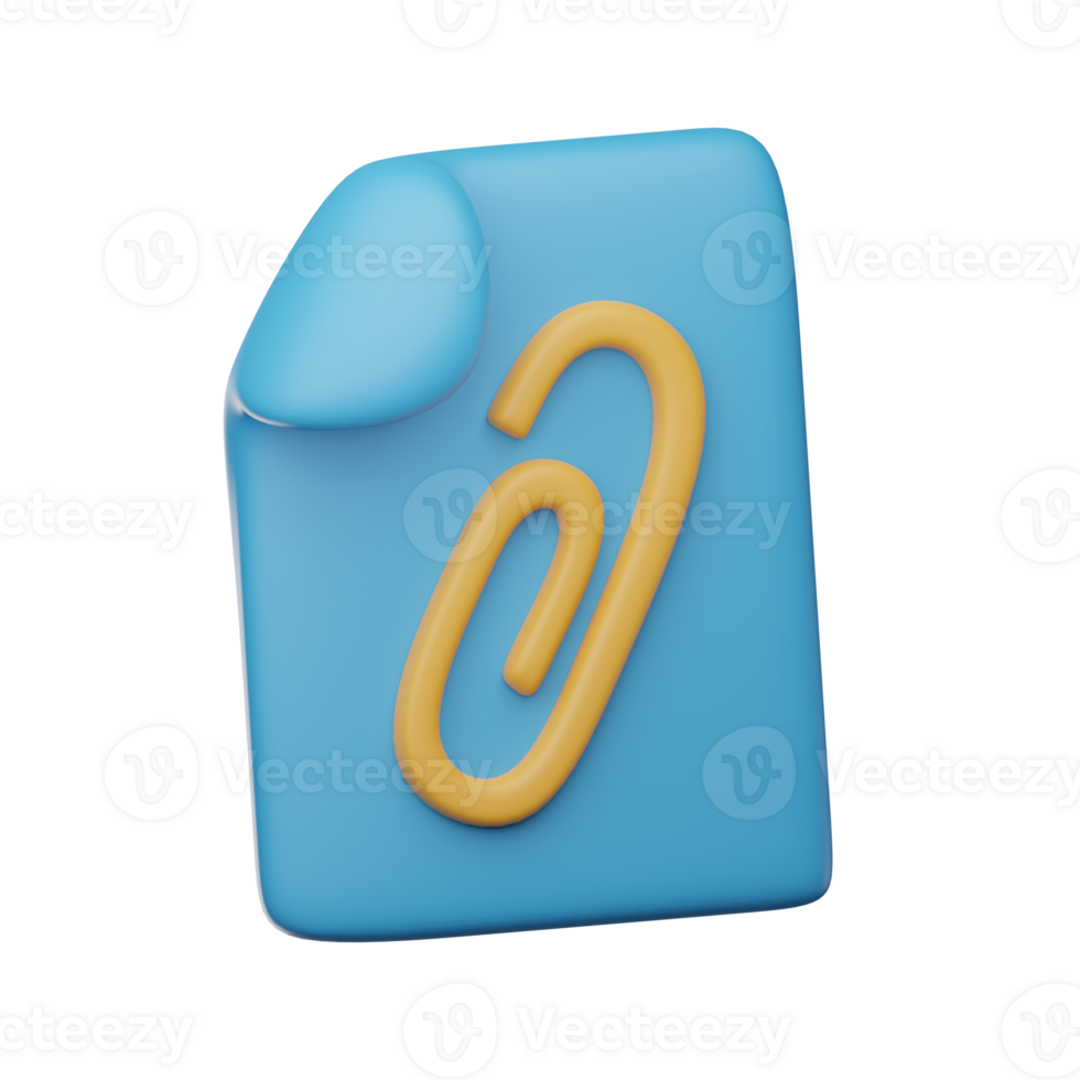 3D Attachment Isolated Icon Illustration png