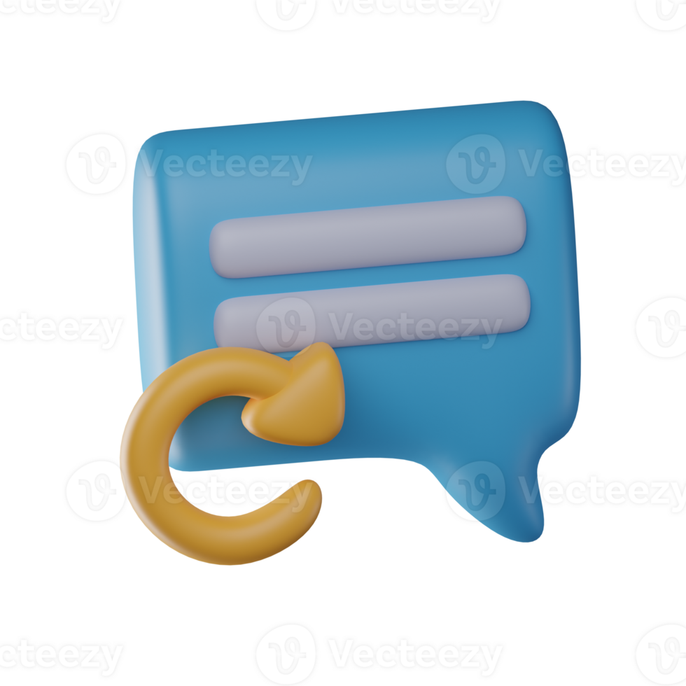 3D Auto Responder Isolated Icon Illustration png