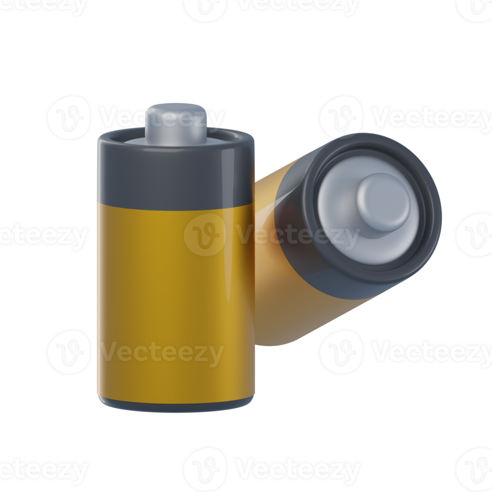 3D Battery Isolated Icon Illustration png