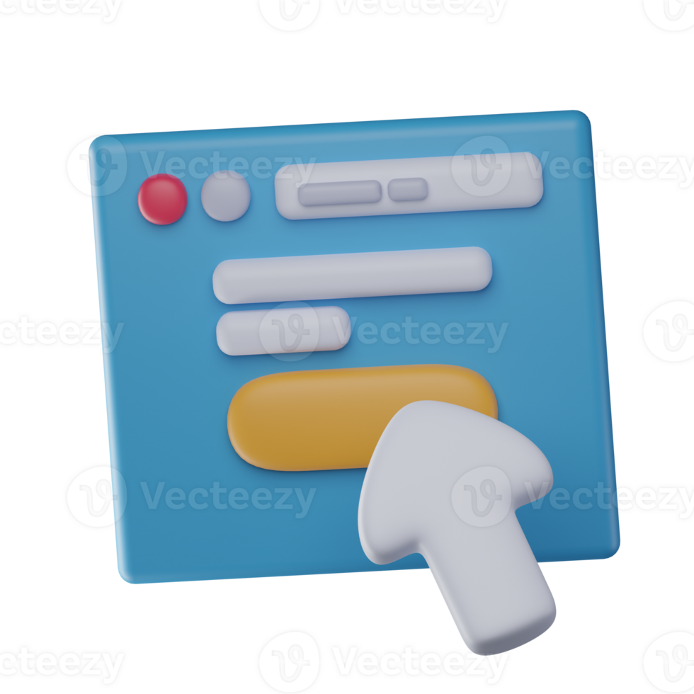 3D Call To Action Isolated Icon Illustration png