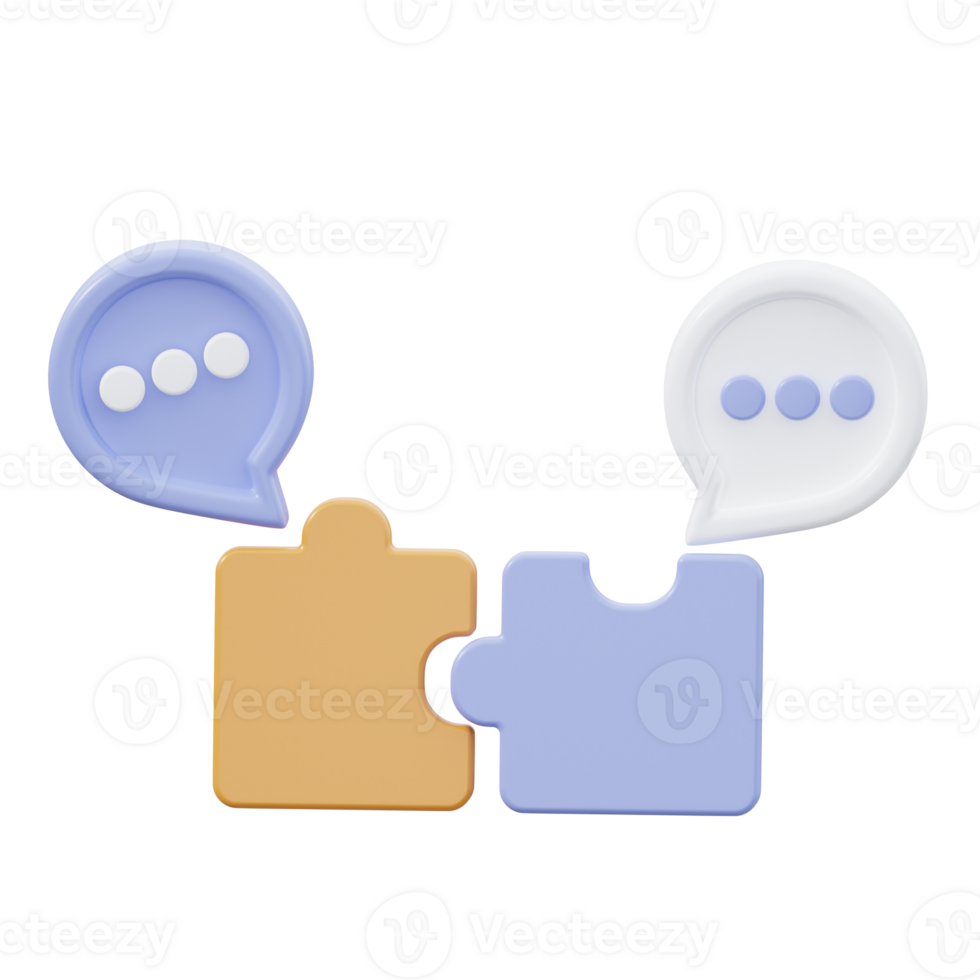 3D Business Consultation Illustration png