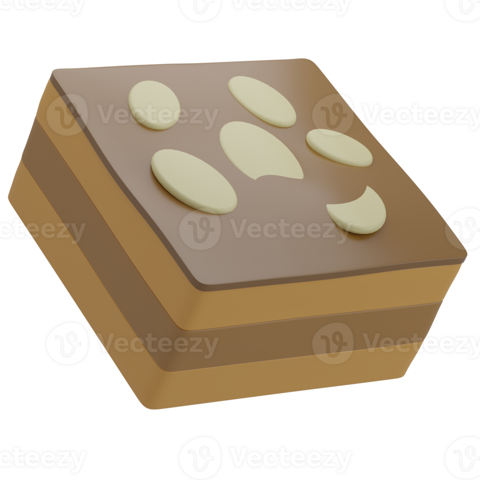 3D Brownies Illustration png