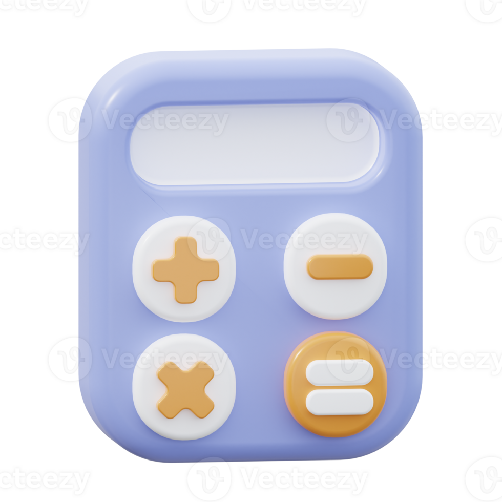 3D Calculator Illustration png