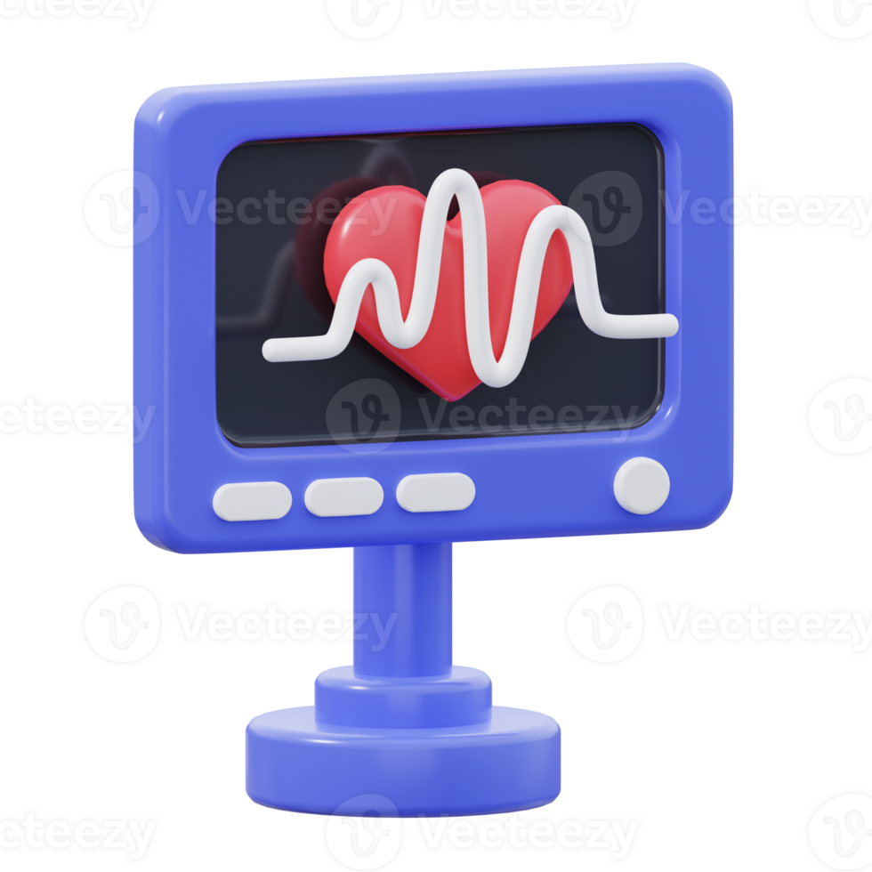 3D Cardiogram Checker Illustration png