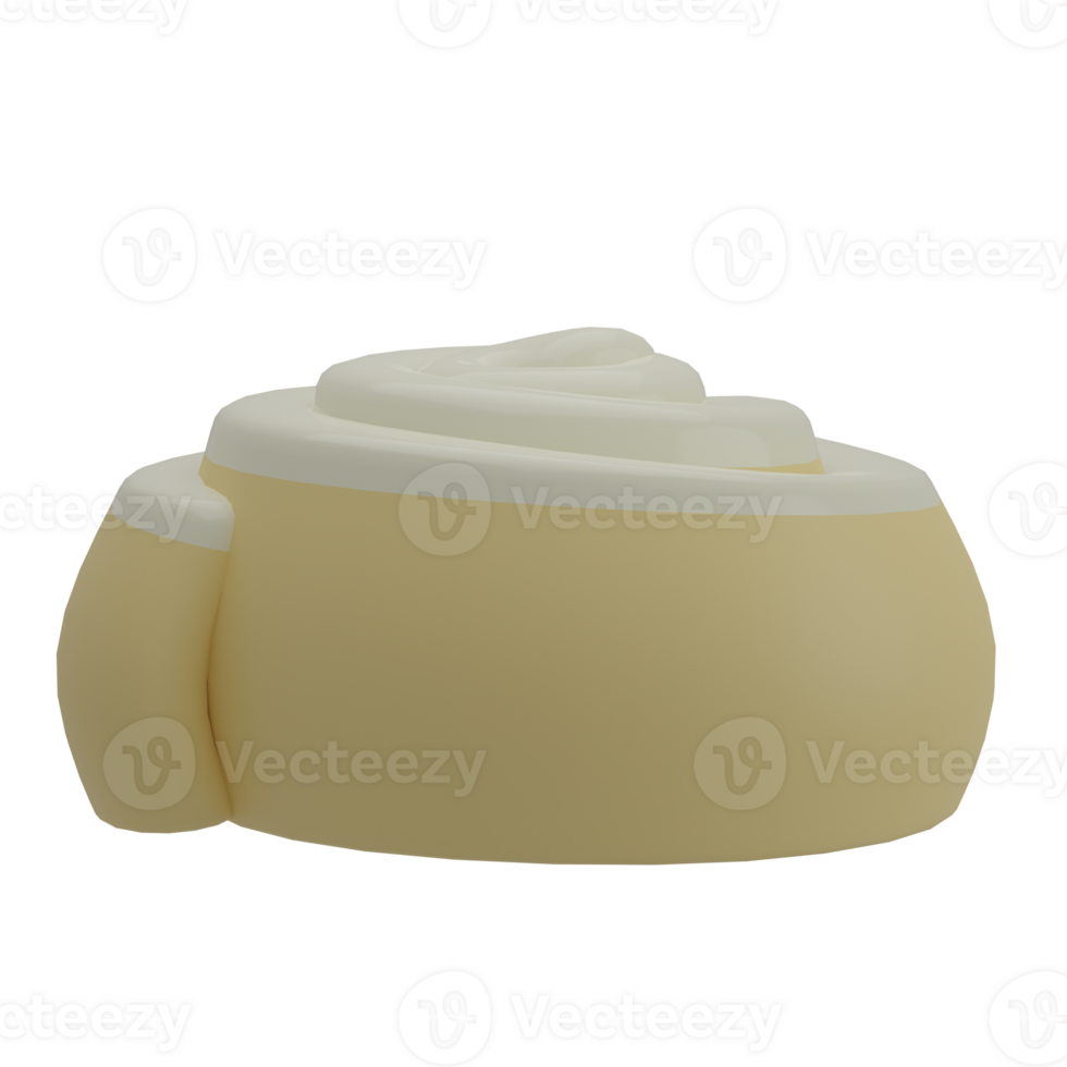 3D Cinnamon Roll Illustration png