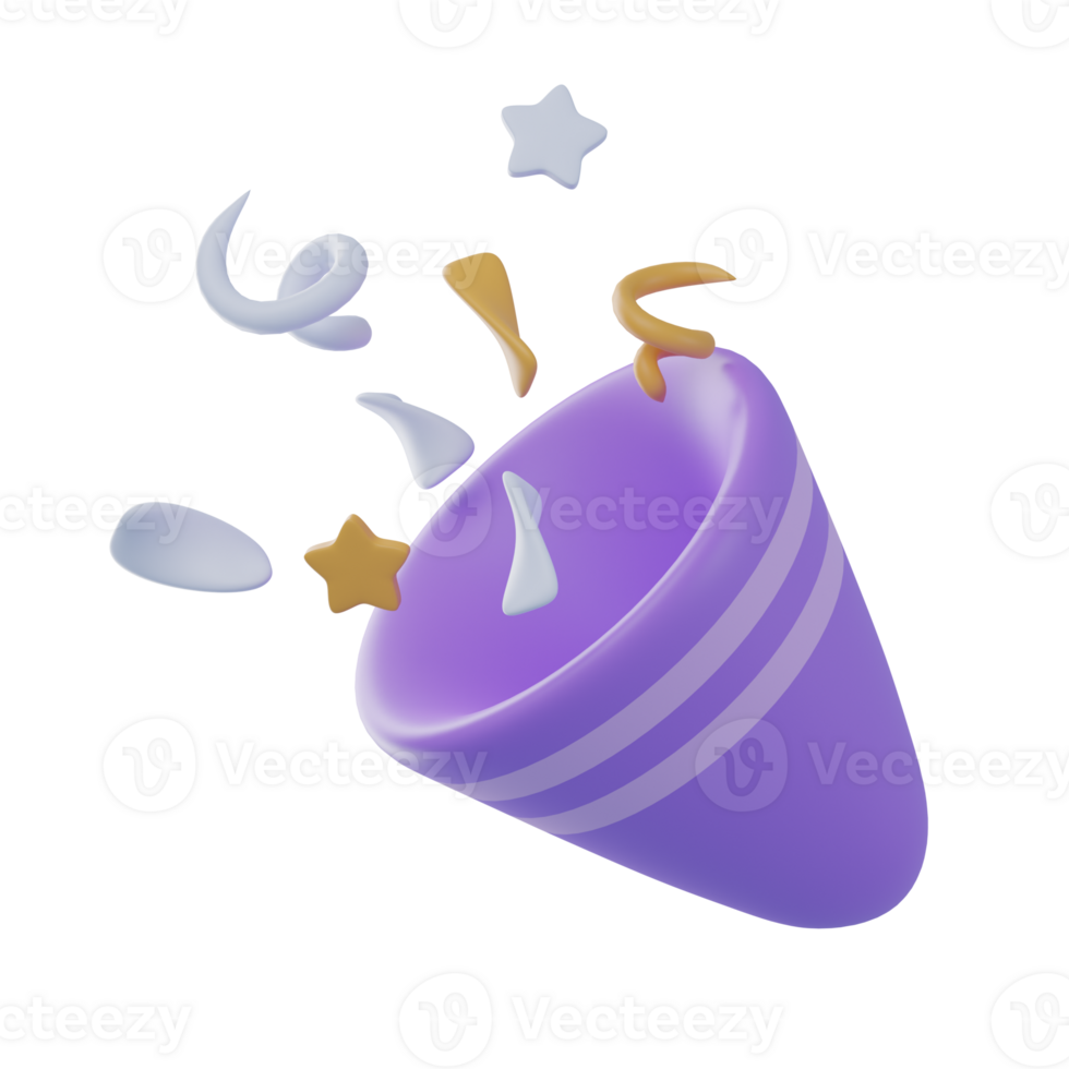 3D Confetti Illustration png