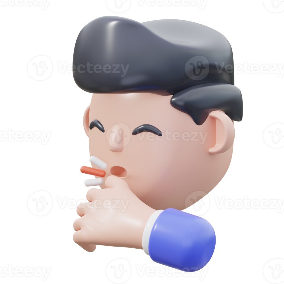 3D Cough Illustration png