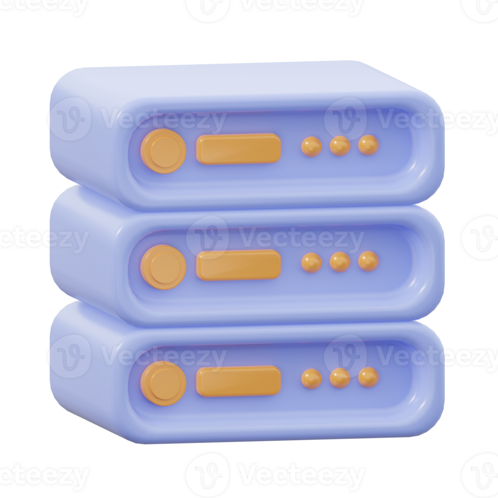 3D Data Server Illustration png