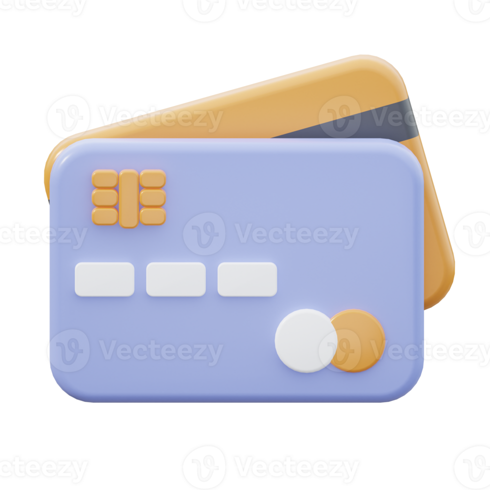 3D Debit Card Illustration png