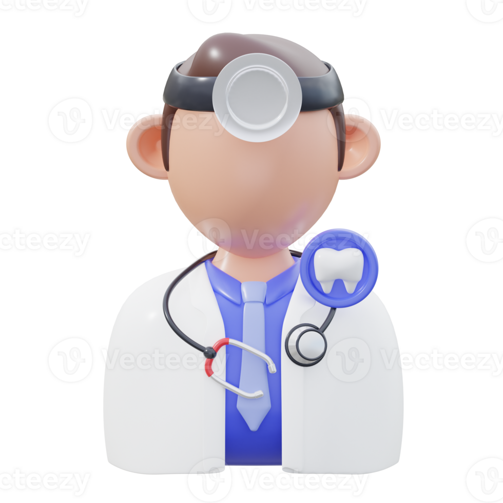 3D Dentist Illustration png
