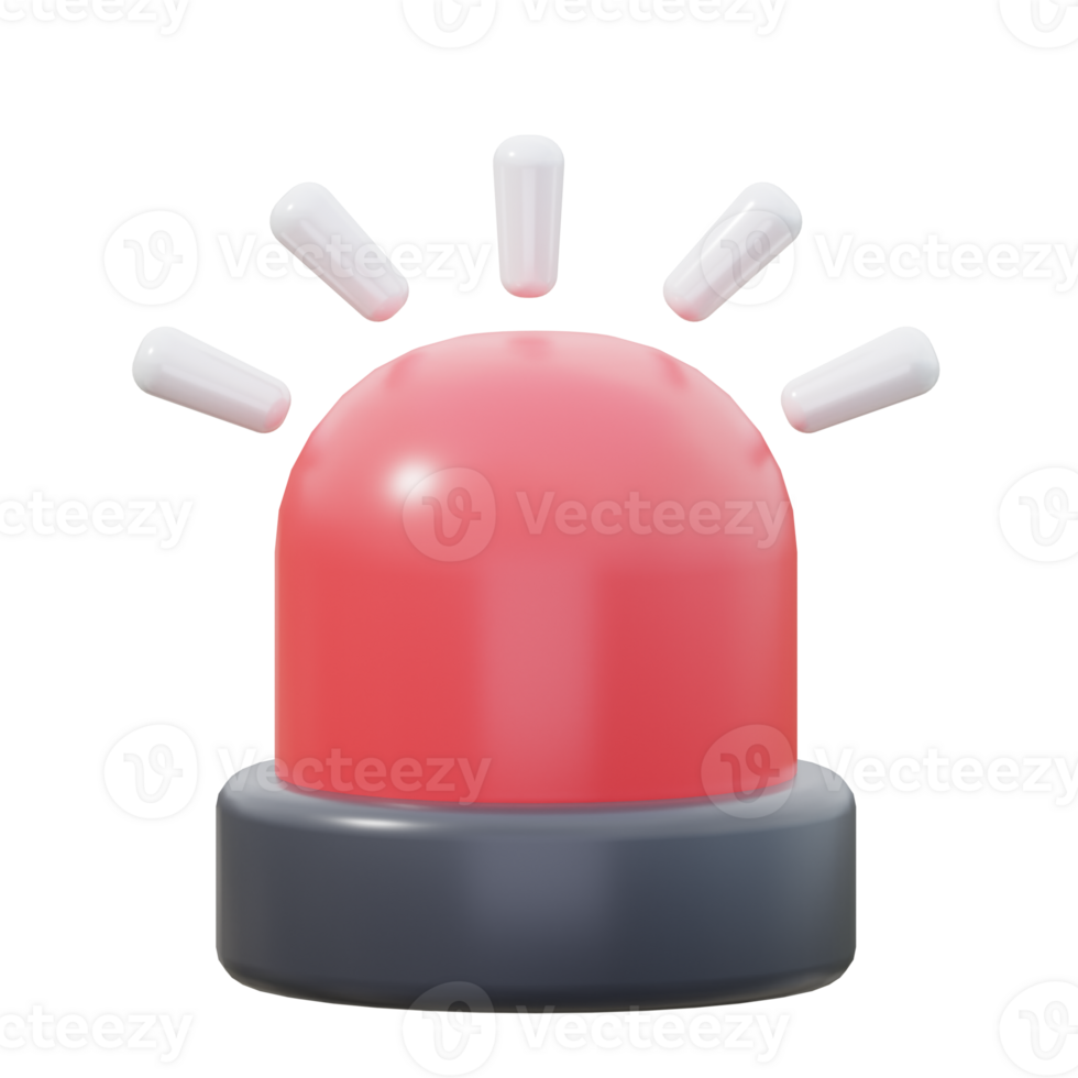 3D Emergency Sirine Illustration png