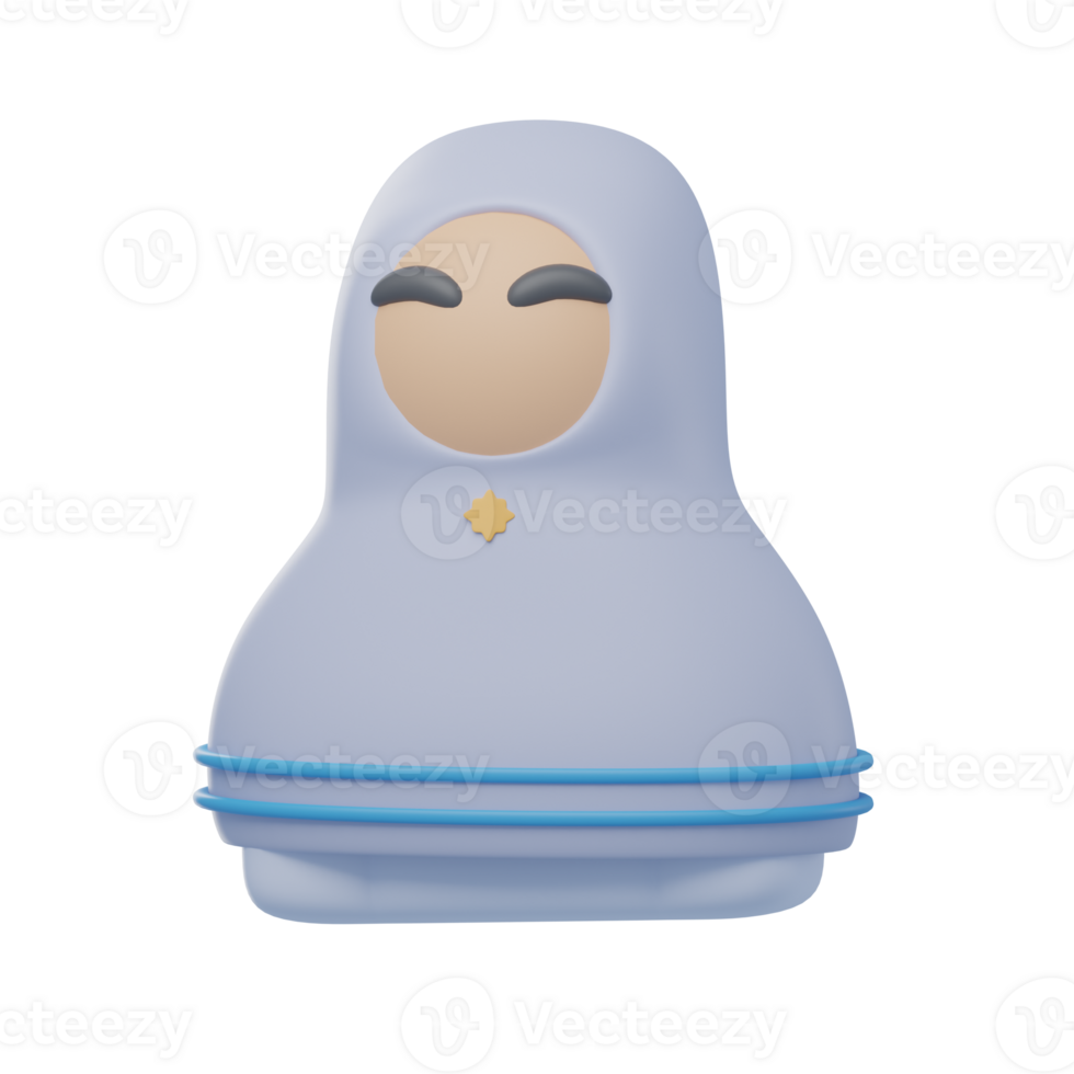 3D Female moslem Illustration png