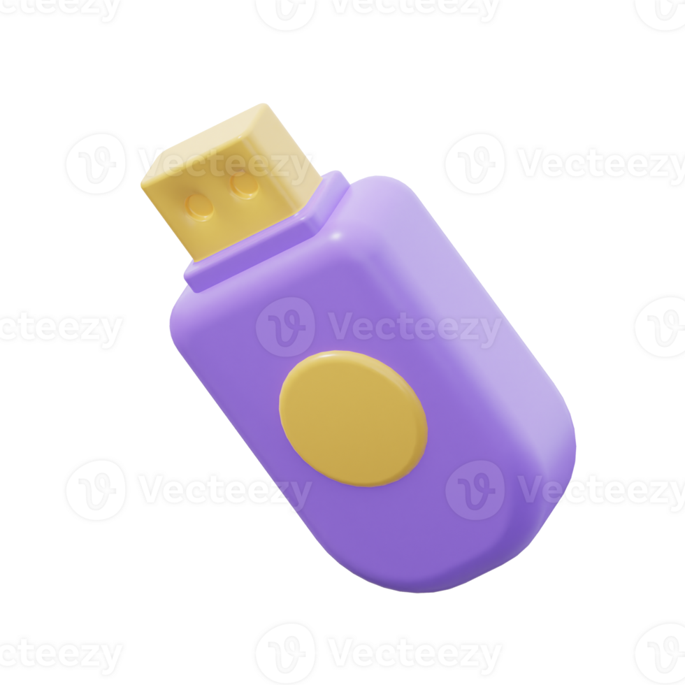 3D Flash Disk Illustration png