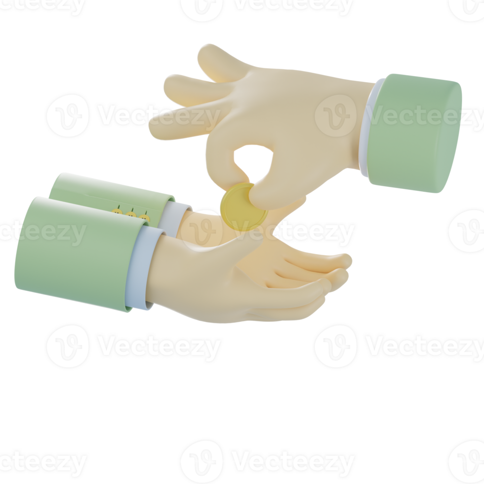 3D Giving Gesture Illustration png