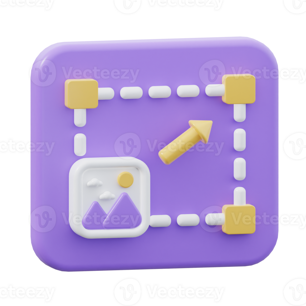 3D Image Resize Illustration png
