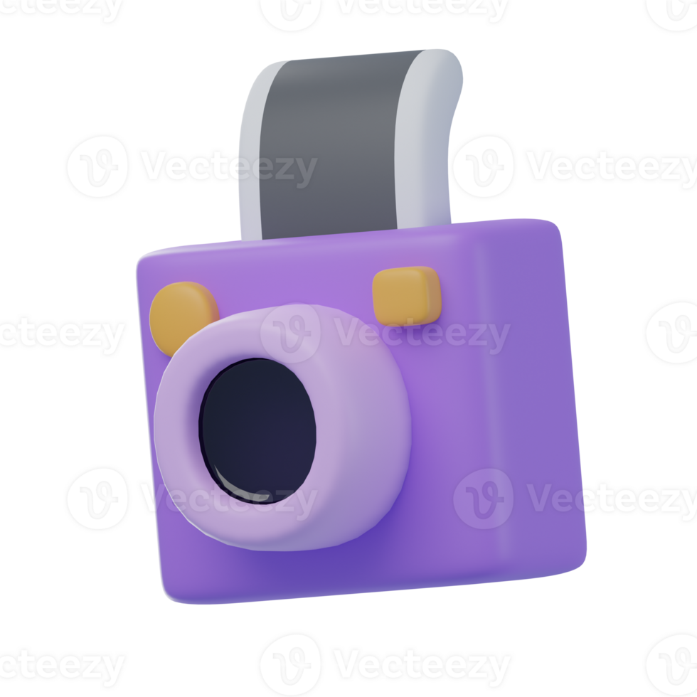 3D Instant Camera Illustration png