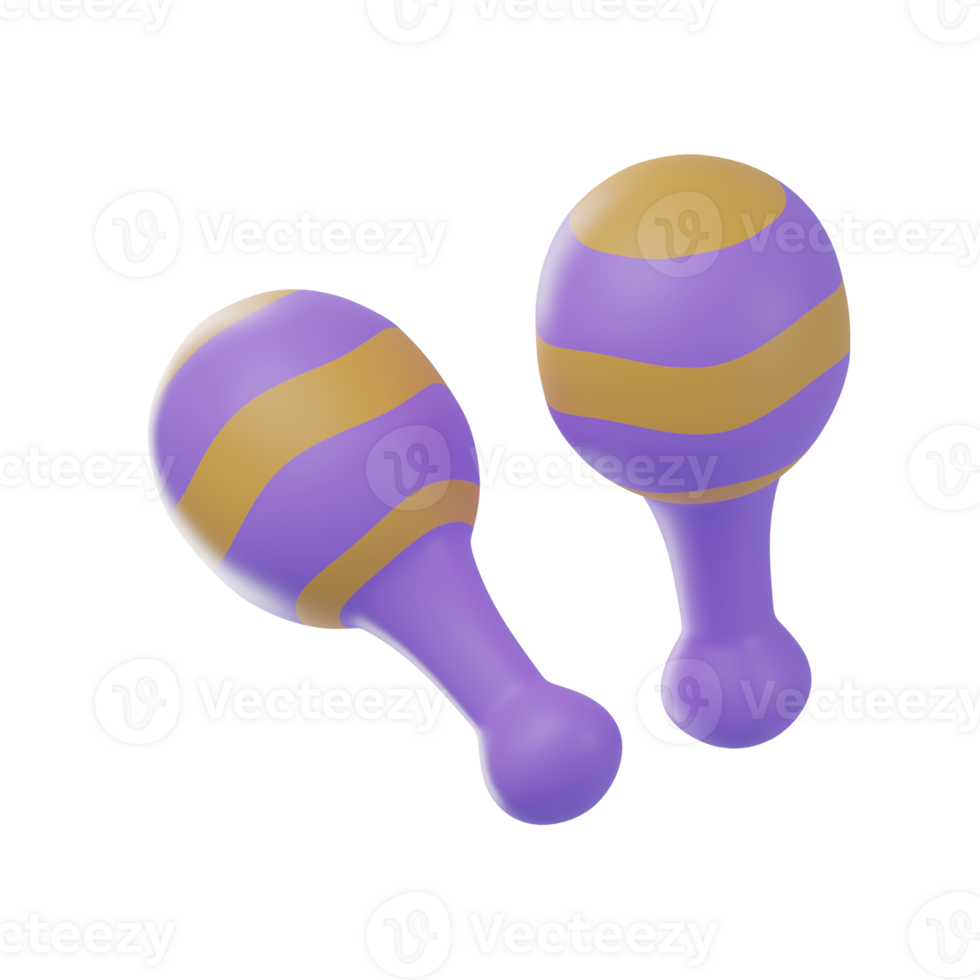 3D Maracas Illustration png