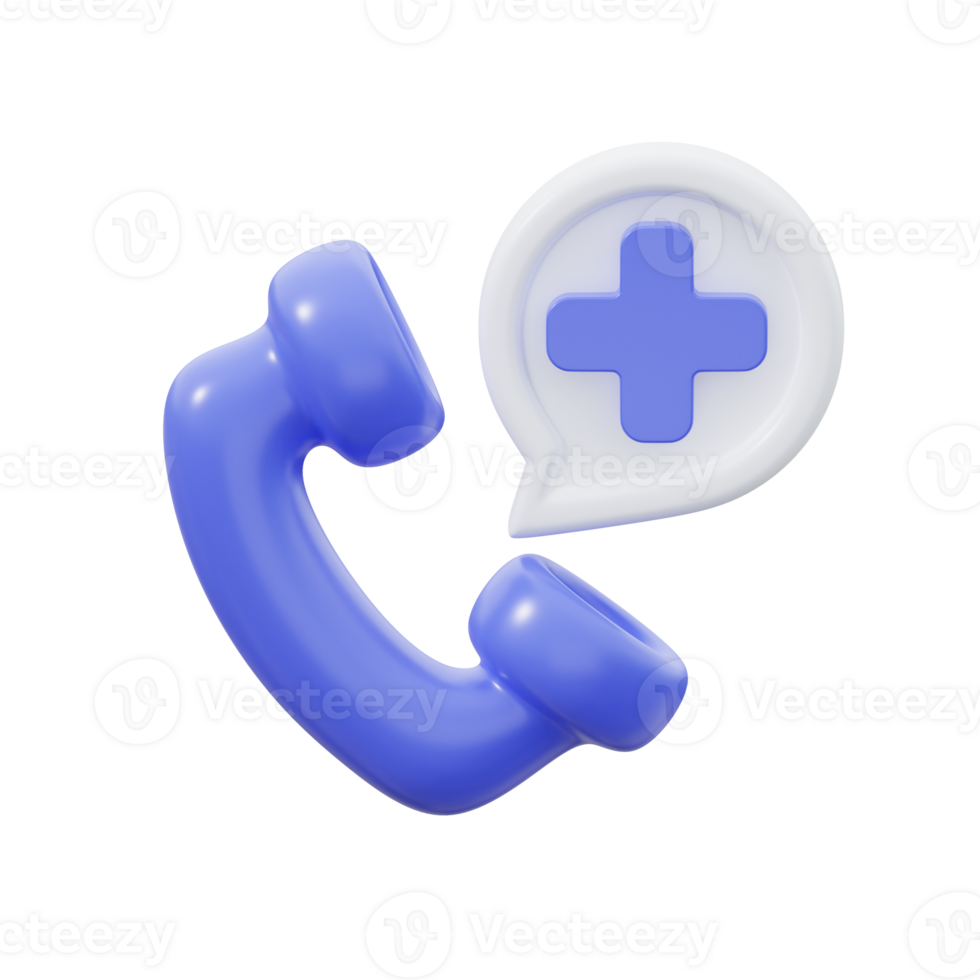 3D Medical Call Illustration png