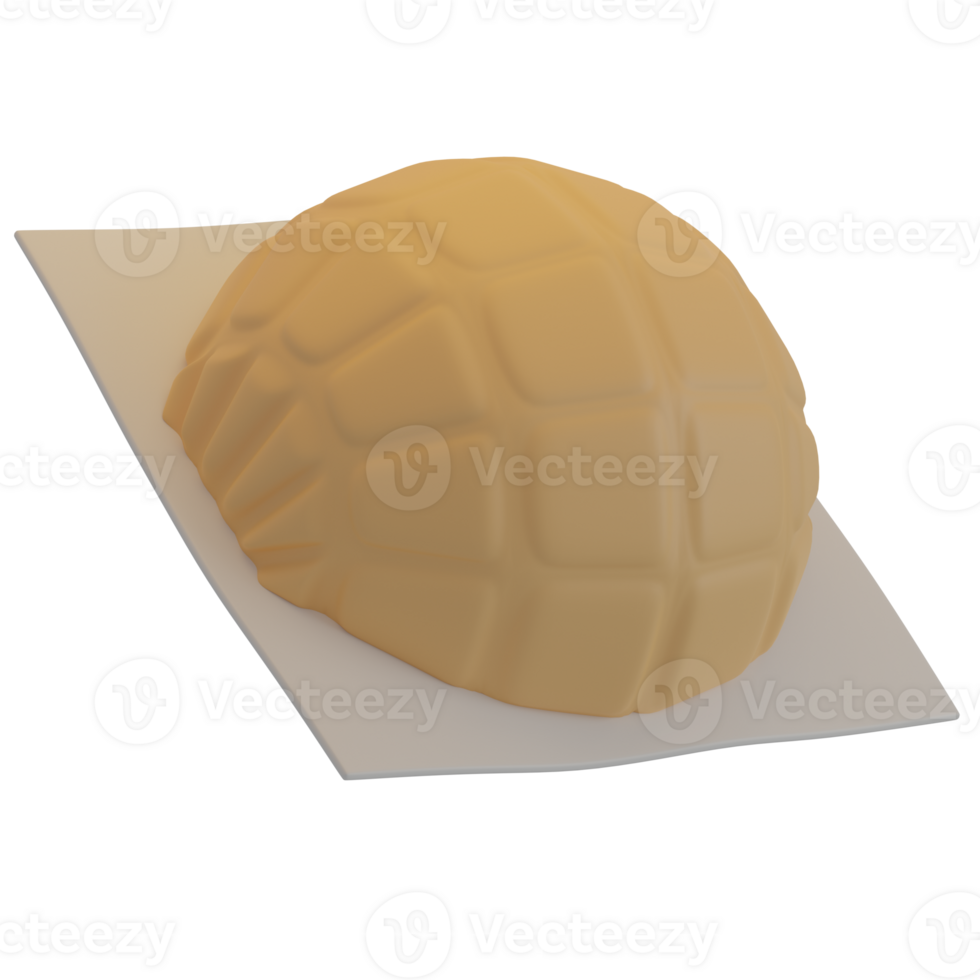 3D Melon Bread Illustration png