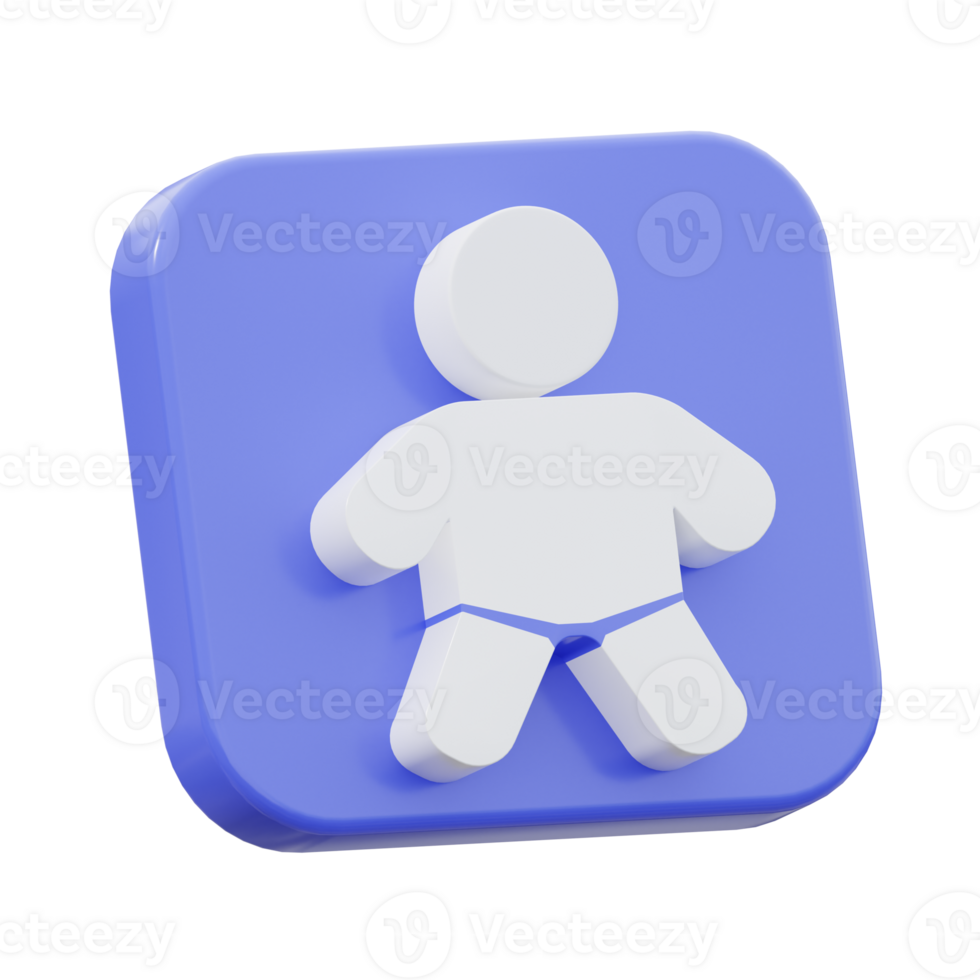 3D Nursery Sign Illustration png