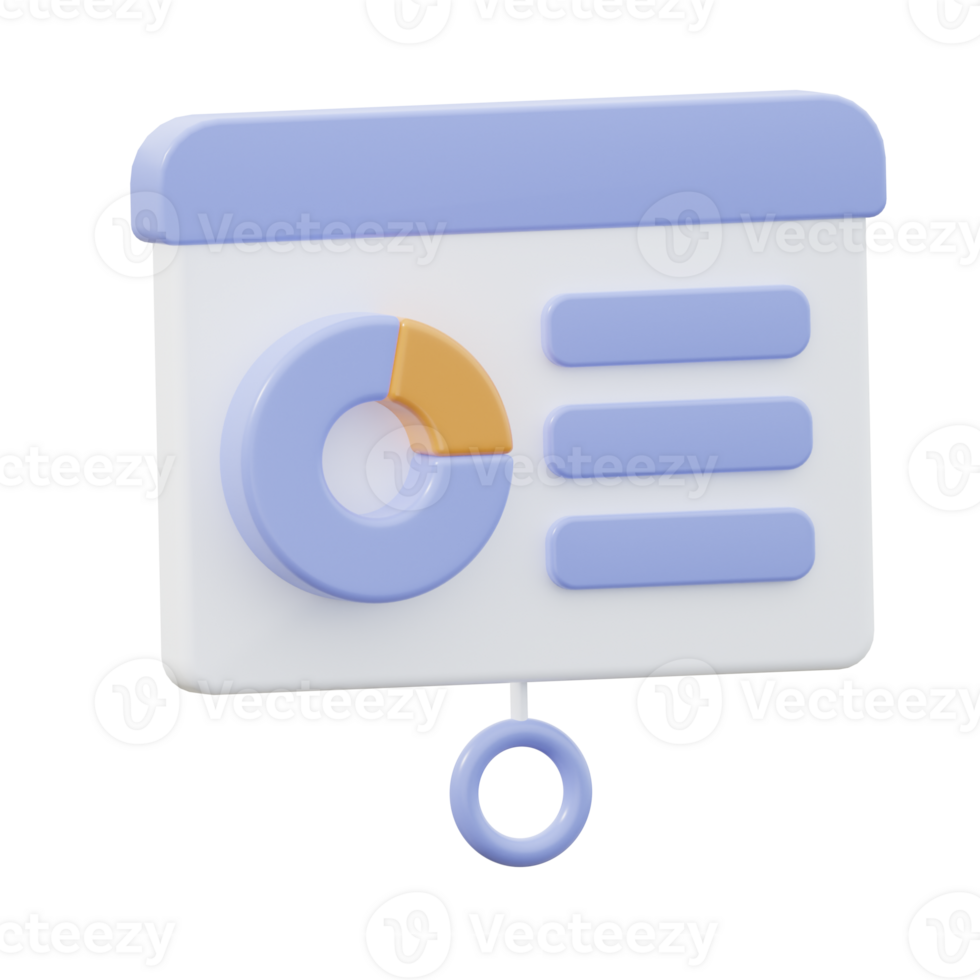 3D Presentation Board Illustration png