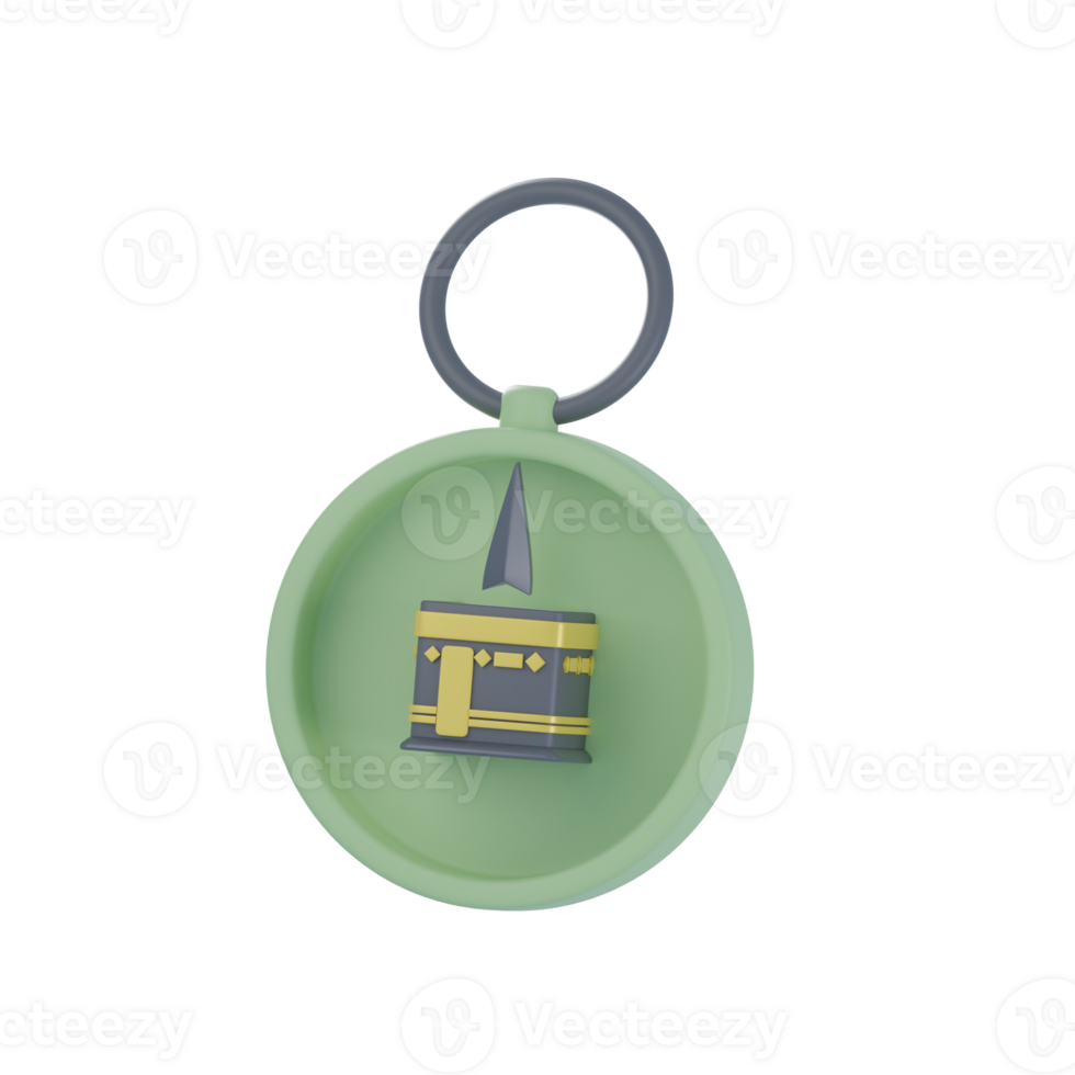 3D Qibla Compass Illustration png