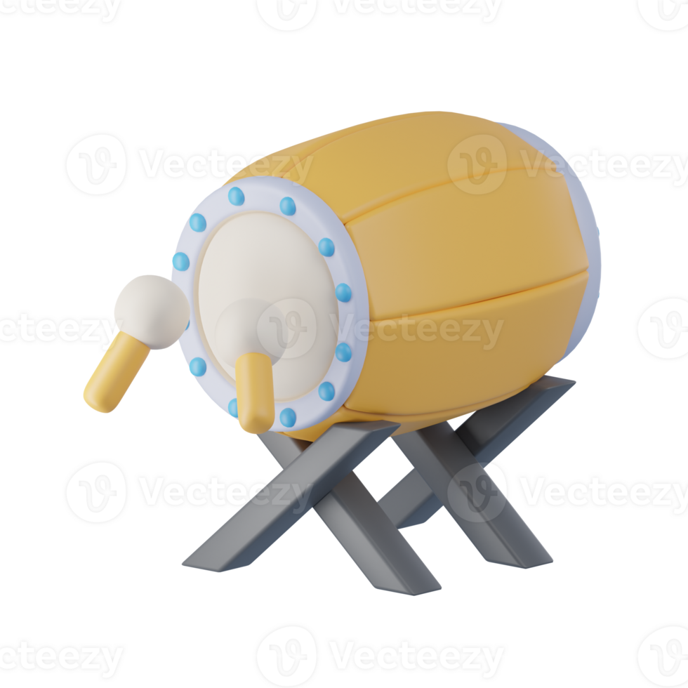 3D Ramadan Drum Illustration png