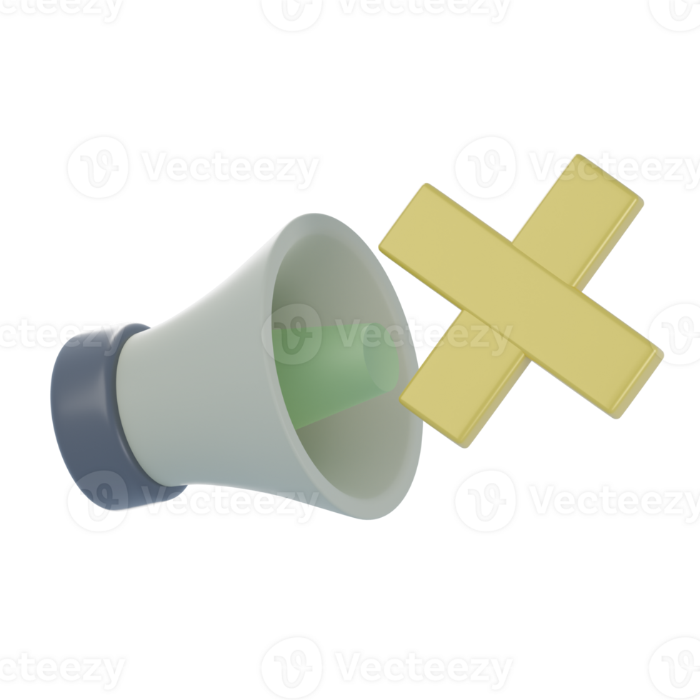 3D Sound Off Illustration png